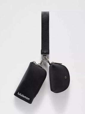 Lululemon Dual Pouch Wristlet Wallet in Black/White/Gunmetal